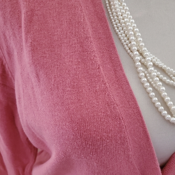 New York & Co Pink Cardigan XL Tall - Picture 4 of 7